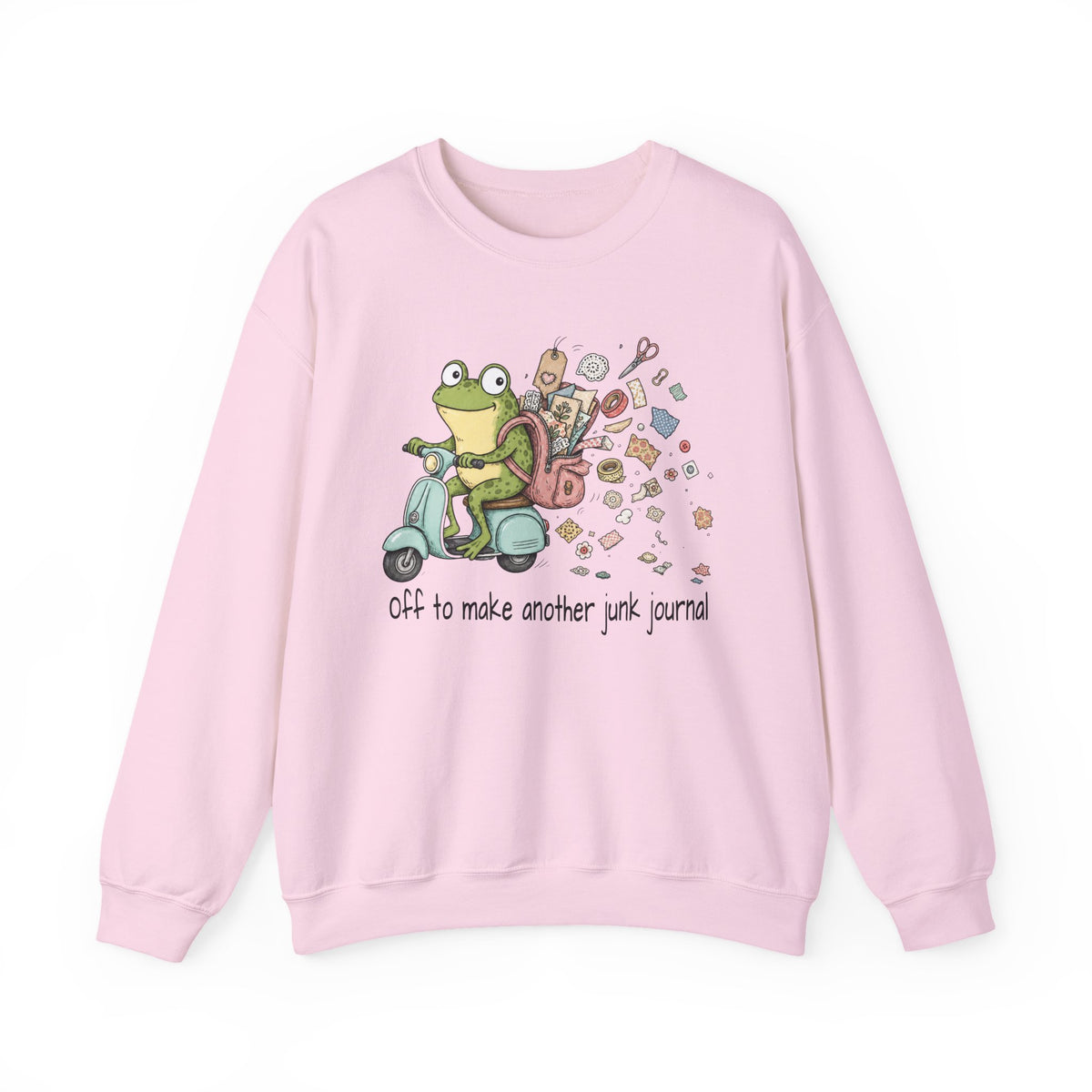 Light Pink Gildan 18000 sweatshirt with My Therapist Fired Me design printed on the front.