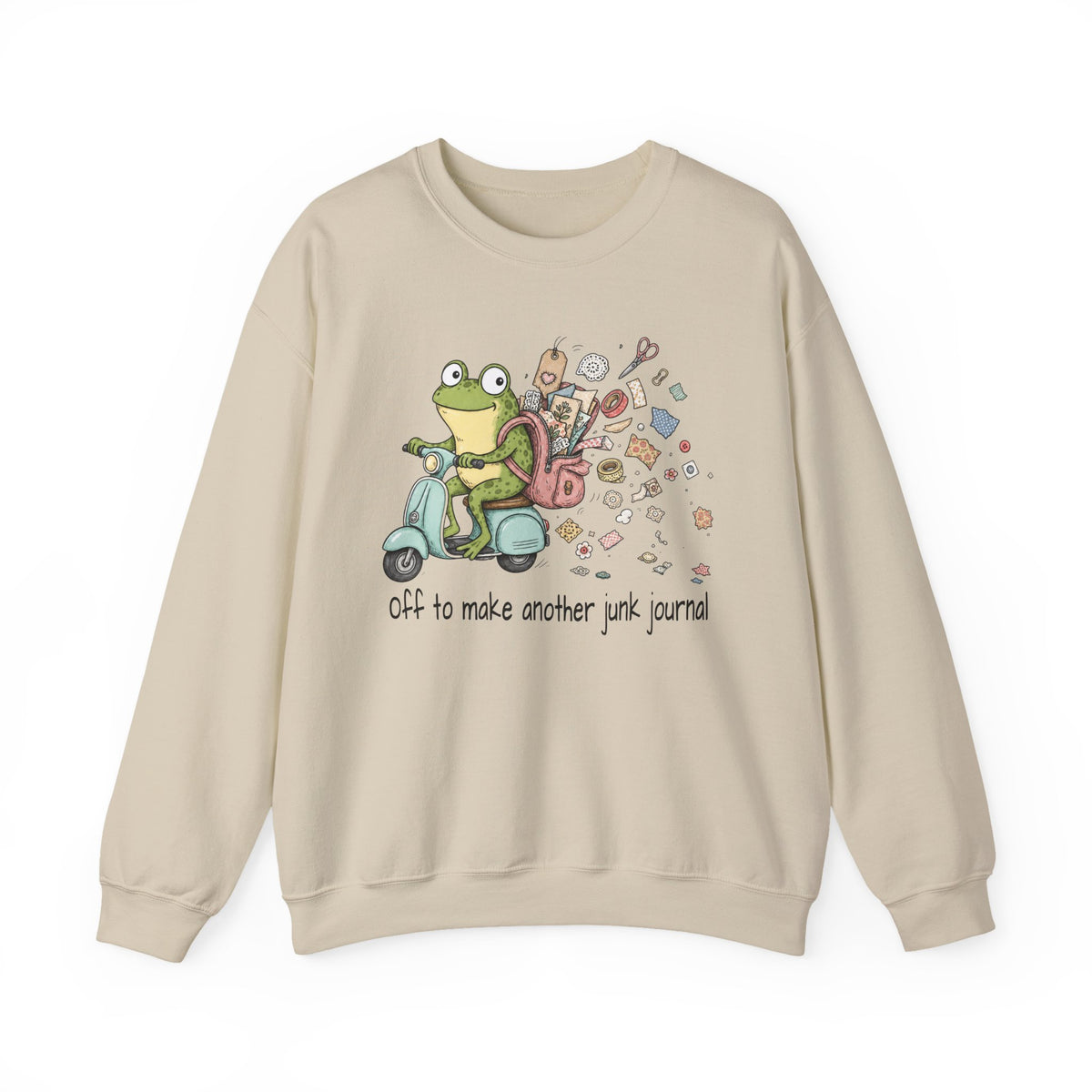 Sand Gildan 18000 sweatshirt with My Therapist Fired Me design printed on the front.