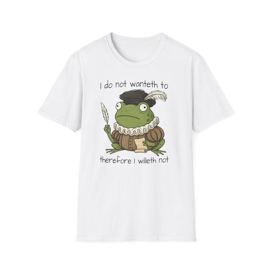 White Gildan 64000 T-shirt with My Therapist Fired Me design printed on the front.