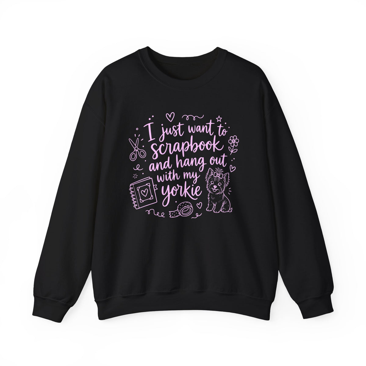 Black Gildan 18000 sweatshirt with My Therapist Fired Me design printed on the front.