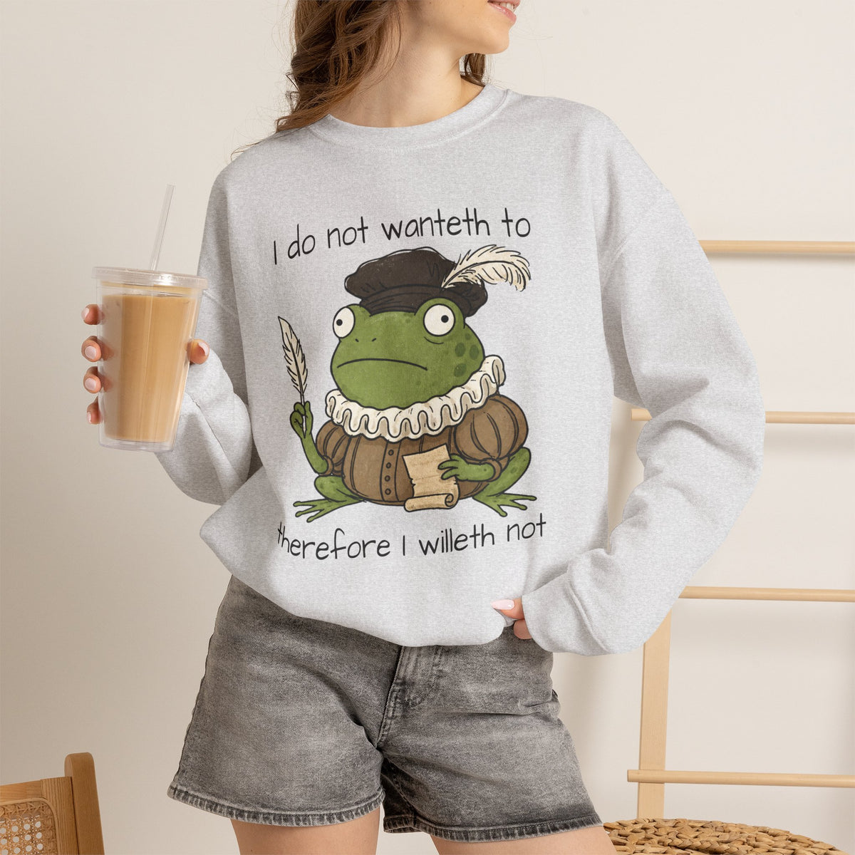 Ash Gildan sweatshirt with My Therapist Fired Me funny therapy quote on front.