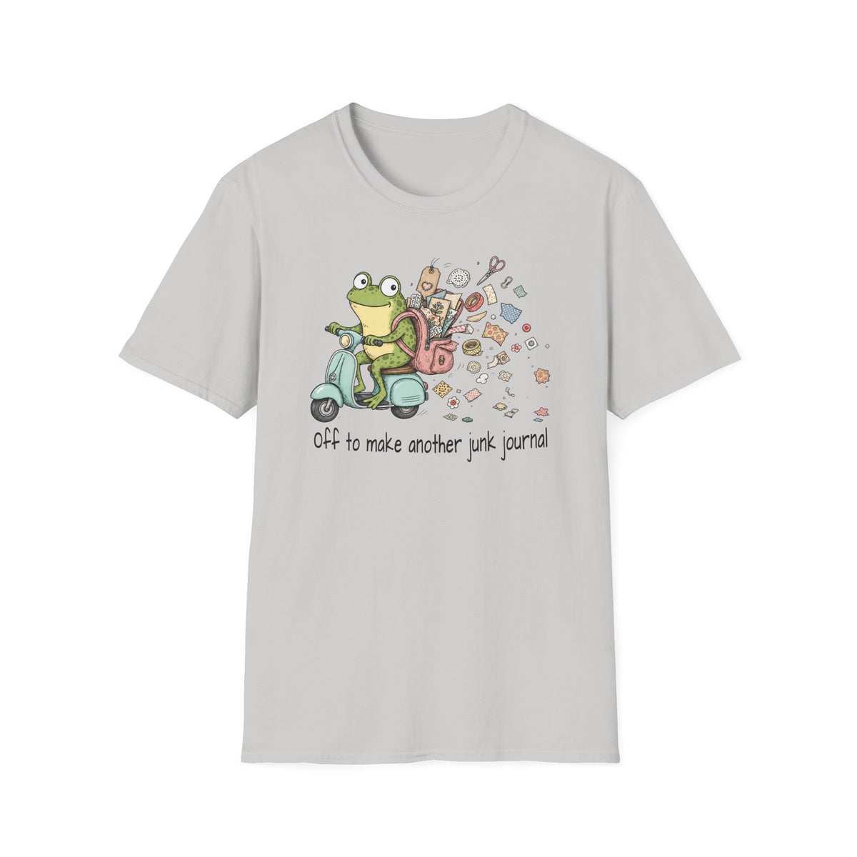 Ice Grey Gildan 64000 T-shirt with My Therapist Fired Me design printed on the front.
