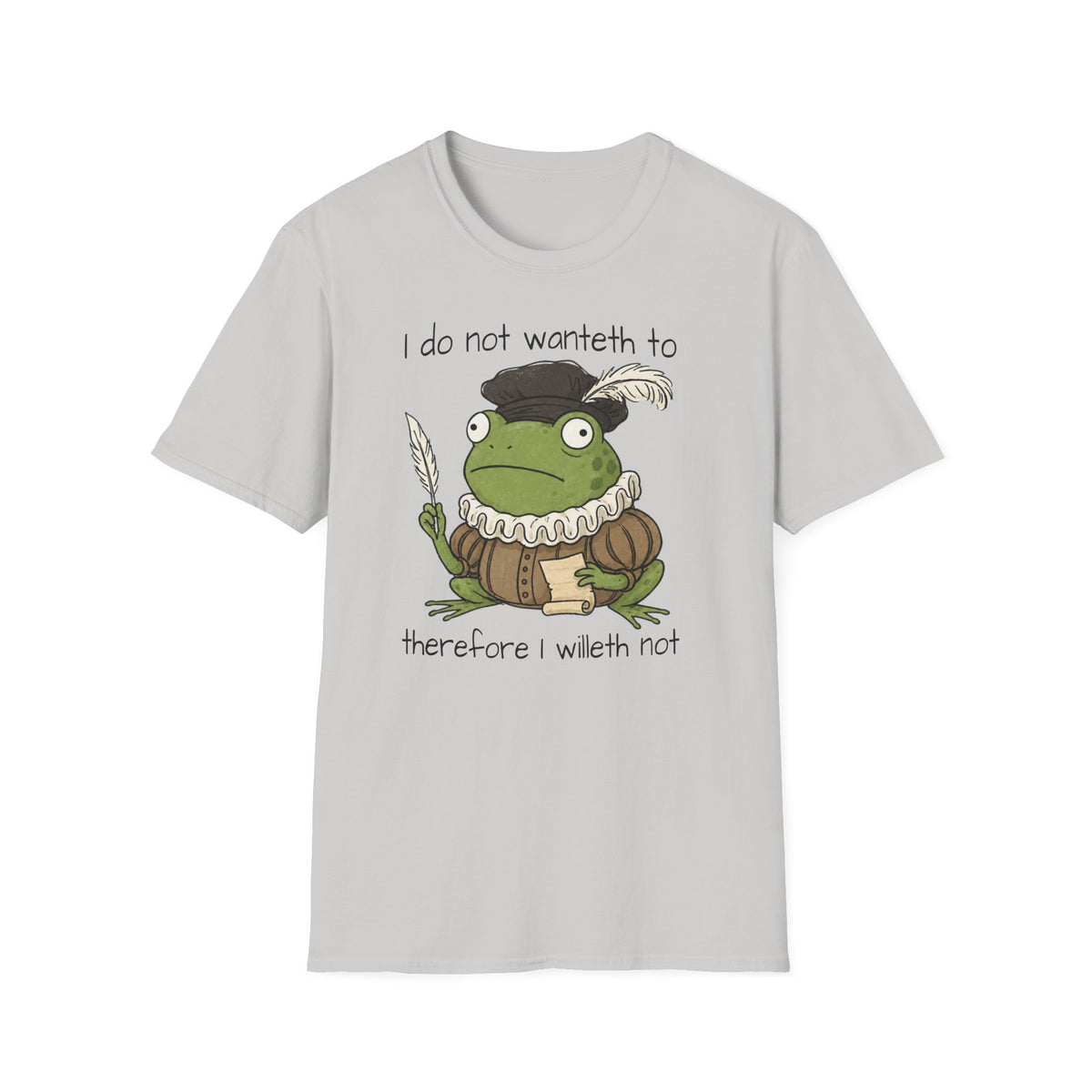 Ice Grey Gildan 64000 T-shirt with My Therapist Fired Me design printed on the front.