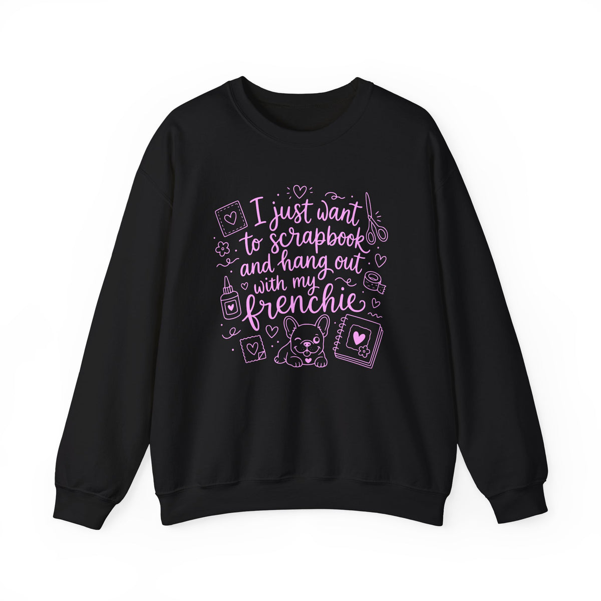 Black Gildan 18000 sweatshirt with My Therapist Fired Me design printed on the front.