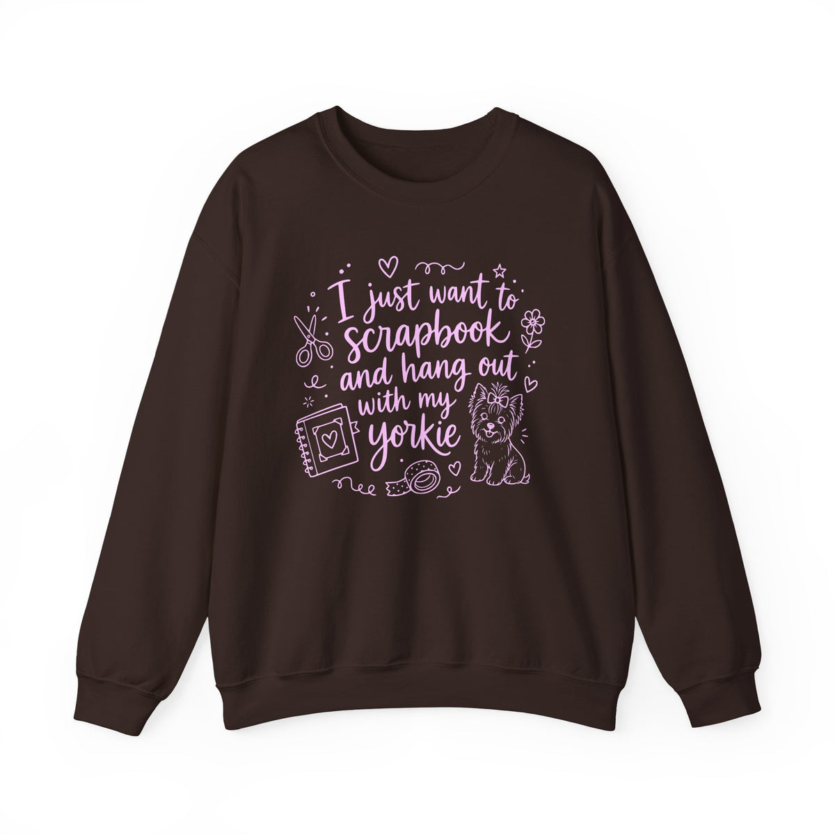 Dark Chocolate Gildan 18000 sweatshirt with My Therapist Fired Me design printed on the front.